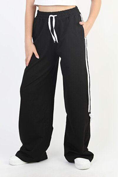 ASYAKİDS CLUB Kız Çocuk Cepli Rahat Kesim Penye Eşofman Altı