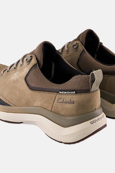 CLARKS Men Standard Wave 2,0 Vibe Lace Up Casual Shoes, Sage Green