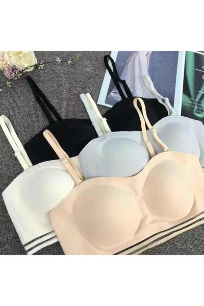 pae Strapless Bustier Bra Comfortable No Trace Laser Cut B Cup No Padding No Wire