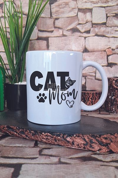 giftkonsept Cat Mom Cat Mother Cat Lover Cute Gift Printed Tea Coffee Presentation Mug Cup