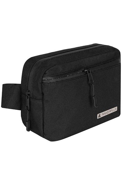 Rakerplus Black Unisex Minimal 21X15X5 cm Waist and Chest Bag