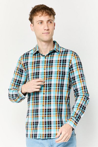 La Martina Men Tailored Fit Checkered Long Sleeves Casual Shirt, Multicolor