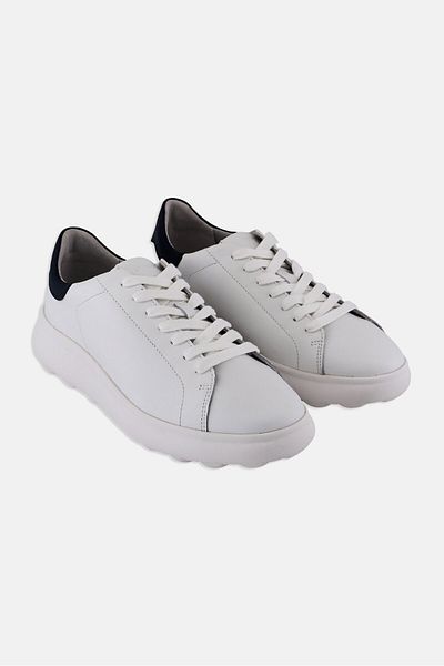 Geox Men U Spherica Ec4 Lace Up Casual Shoes, White
