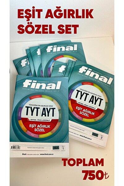 Final Yayınları Tyt - Ayt Eşit Ağırlık - Sözel Tüm Dersler Konu Tarama Testleri