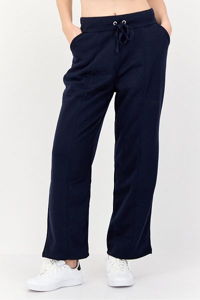 BSP Women Sportswear Fit Drawstring Outdoor Sweatpants, Navy