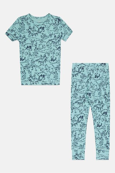 GAP Kids Boy 2 Piece Short Sleeves Allover Print T-Shirt And Pants Set, Multicolor