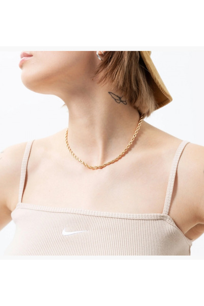 Nike Sportswear Essential Kadın bej Askılı Crop Top