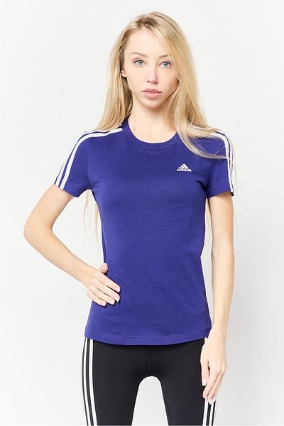 adidas Women Slim Fit Short Sleeve Training T-shirts, Purple