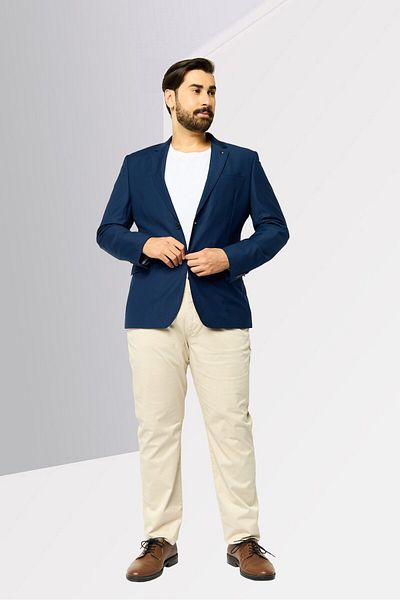 Tommy Hilfiger Men Tailored Fit Solid Formal Blazer Jacket, Navy