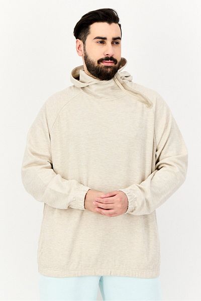 adidas Men Sportswear Fit Long Sleeves Outdoor Sweatshirt, Beige