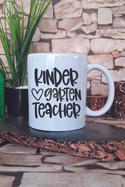 giftkonsept Kindergarten Teacher Printed Retro Gift Printed Tea Coffee Presentation Mug Cup