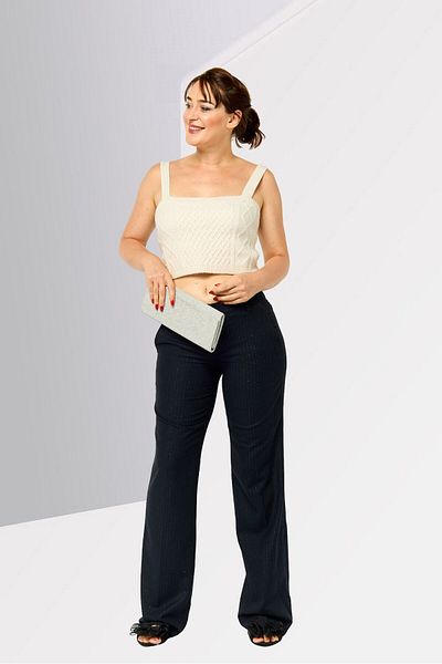 Harmont & Blaine Women Regular Fit Metallic Palazzo Pants, Deep Navy