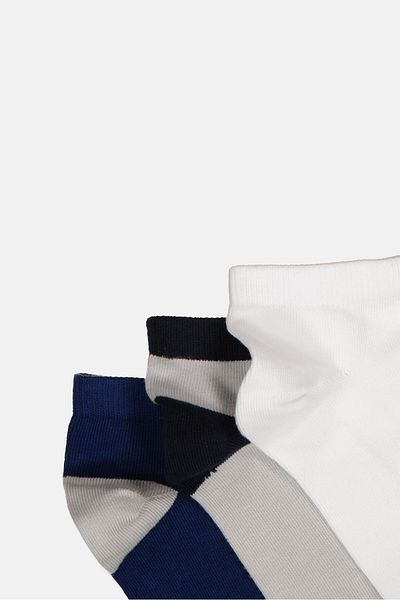 RBX Men 3 Pair Solid Ankle Socks, Multicolor
