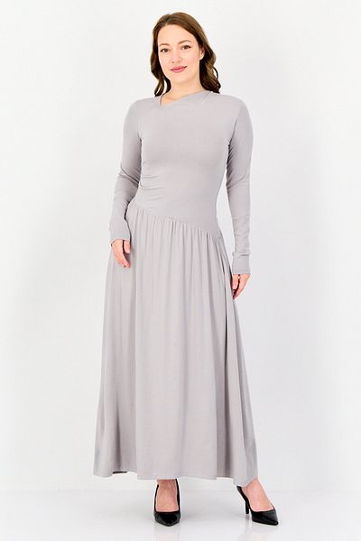 Bebe Women Solid A Line Dress, Grey