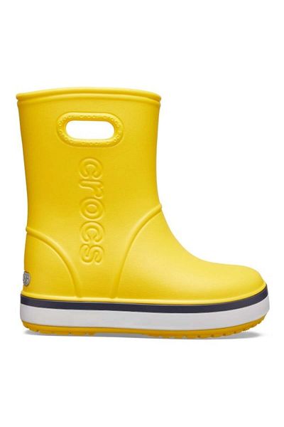 Crocs Kids' Crocband Rain Boot 29-30 EU - C12 US Yellow - Yellow/Navy