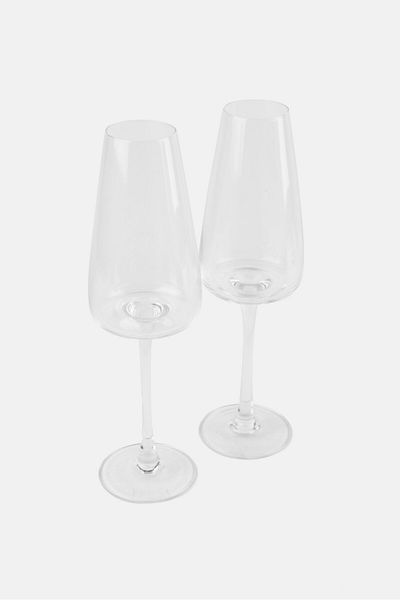 Fissman 2 Pcs Champagne Glass Set 230 ml, Transparent
