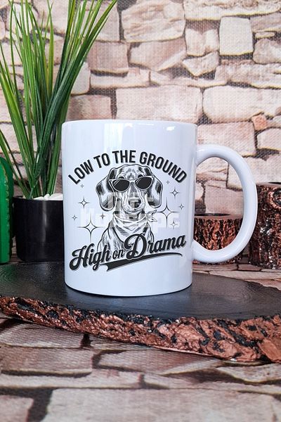 giftkonsept Low to the Ground Printed Funny Gift Printed Tea Coffee Presentation Mug Cup