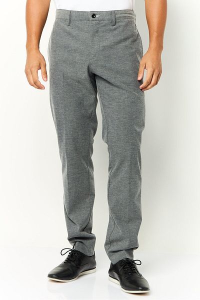 Gant Men Heather Stretchable Chino Pants, Grey