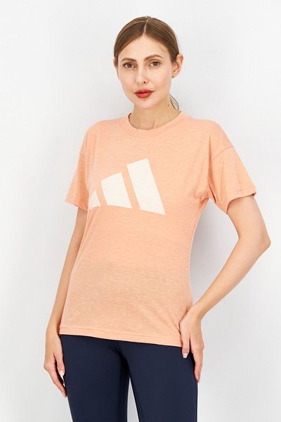 adidas Women Sportswear Fit Short Sleeve Running T-Shirts, Coral