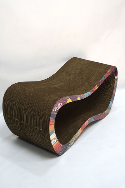 Bestie Cat Scratching Sofa Cardboard Cat Scratching Horizontal Scratching- Large (59X24X26 cm)