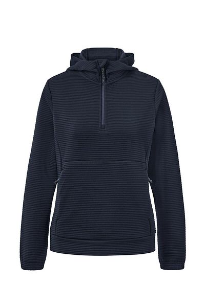 Tchibo Women Hooded Textured Long Sleeves Sweatshirt, Navy