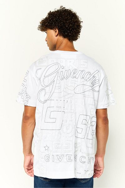 Givenchy Men Crew Neck Short Sleeve Embroidered Logo T-Shirt, Multicolor