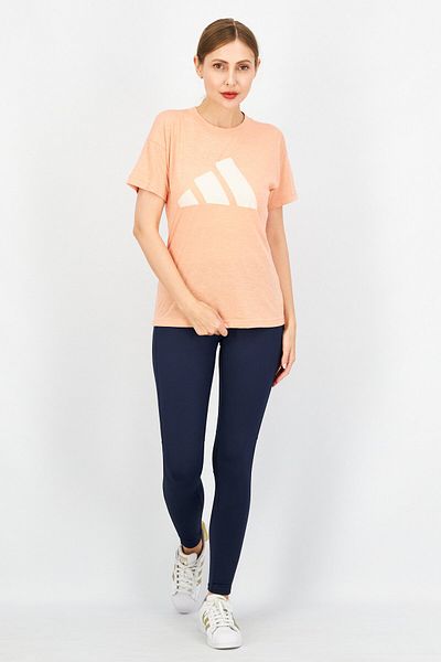 adidas Women Sportswear Fit Short Sleeve Running T-Shirts, Coral