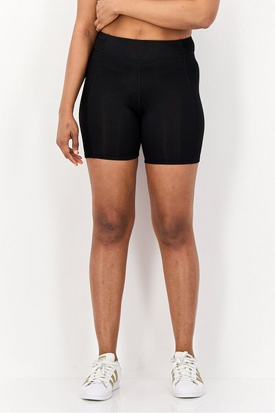Reebok Women Sportswear Fit Plain Yoga Shorts, Black