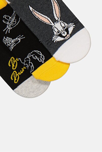 Warner Bros Kids Boy 3 Pairs Looney Tunes No Show Socks, Multicolor