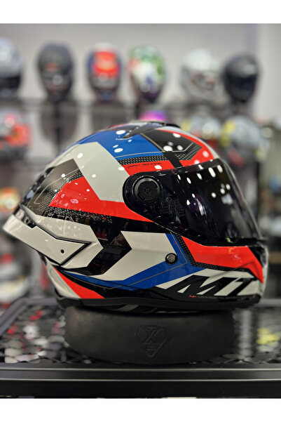 MT THUNDER 4 VALIANT MAVI BEYAZ (ŞEFFAF VİZÖRLÜ)