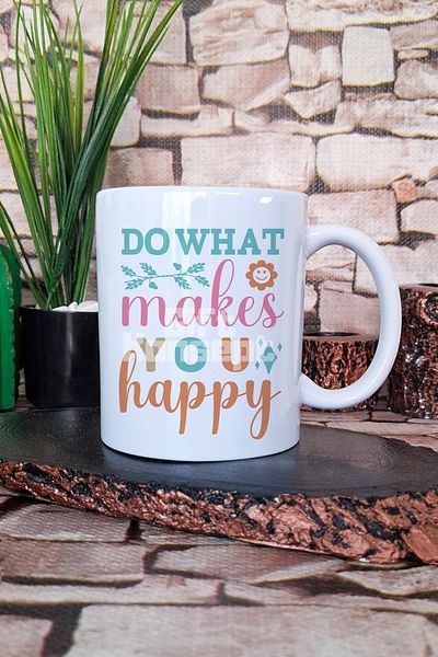 giftkonsept "Do What Makes You Happy" Follow Your Happiness Gift Printed Tea Coffee Presentation Mug Cup