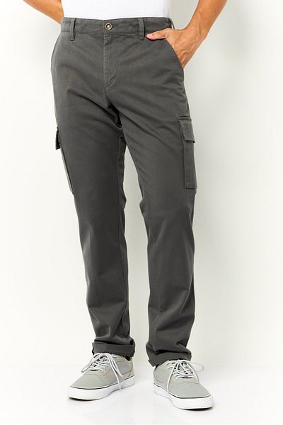 Harmont & Blaine Men Narrow Fit Solid Cargo Pants, Grey