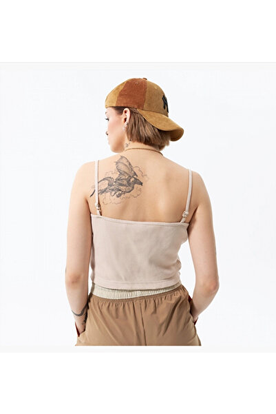 Nike Sportswear Essential Kadın bej Askılı Crop Top