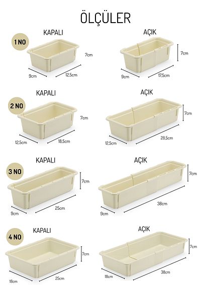 Nandy Home 6 τεμάχια MiniMax Ρυθμιζόμενο Συρτάρι με Συρόμενο Συρτάρι