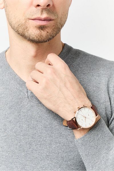 Gant Men G GWW11203 Analog Leather Watch 43 mm, Brown