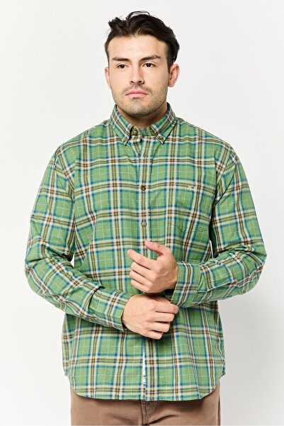 La Martina Men Tailored Fit Checkered Long Sleeves Casual Shirt, Multicolor