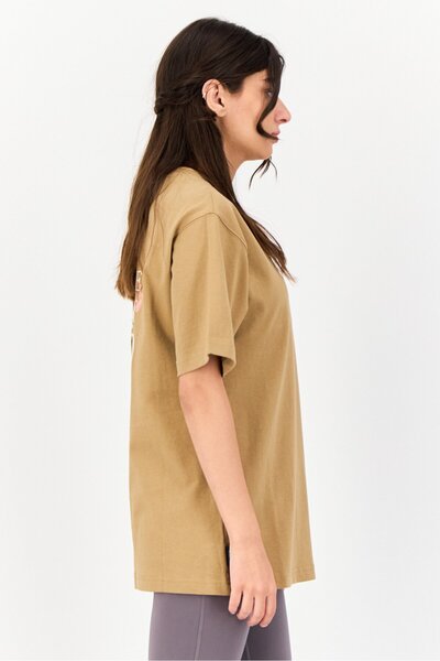 Puma Women Relaxed Fit Short Sleeves Outdoor T-Shirt, Brown