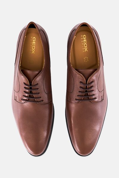 Geox Men U Iacopo C Lace Up Formal Shoes, Brown