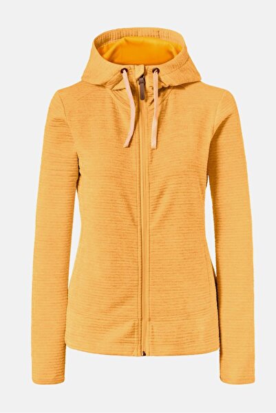 Tchibo Women Long Sleeve Hooded Sweatshirt, Heathered Saffron Yellow