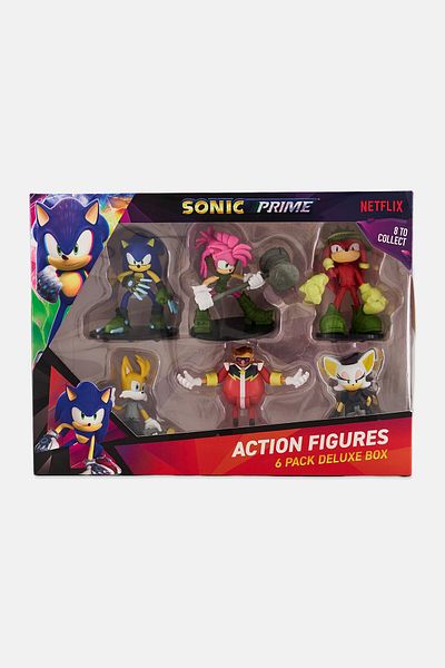 Sonic مجموعة شخصيات الحركة الفاخرة من برايم نتفليكس، 6 قطع