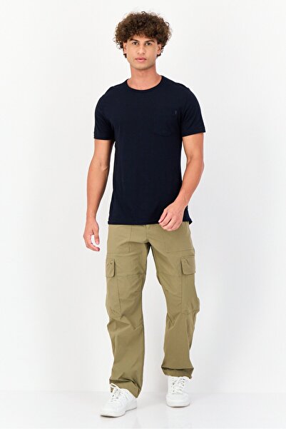CELIO Men Regular Fit Solid Cargo Pants, Olive