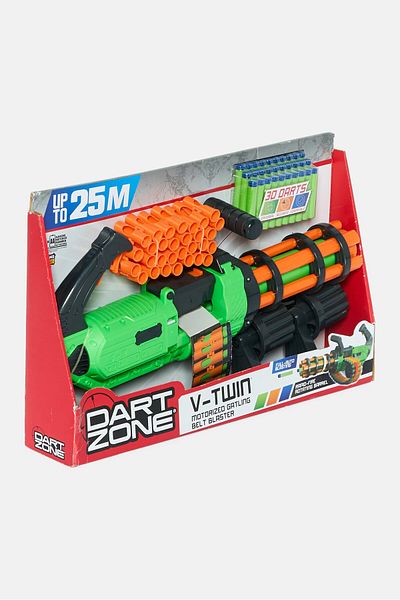 Dart Zone Max Twin Motorized Gatling Belt Blaster, Green
