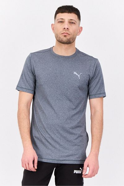 Puma Men Regular Fit Short Sleeve Training T-Shirt, Heather Grey