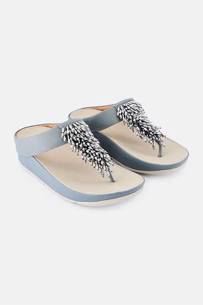 Fitflop Women Slip On Sandal, Light Grey