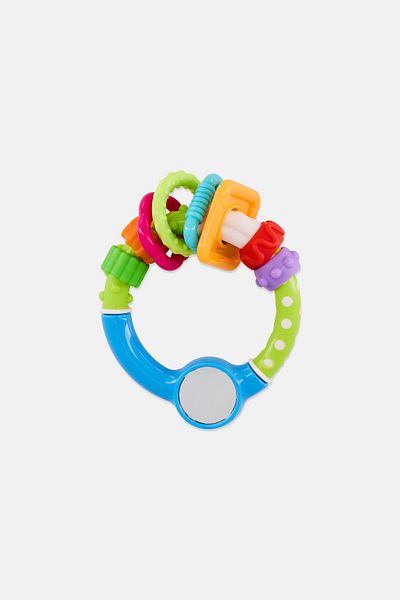 Bieco Shake Spin Rattling Ring With Mirror