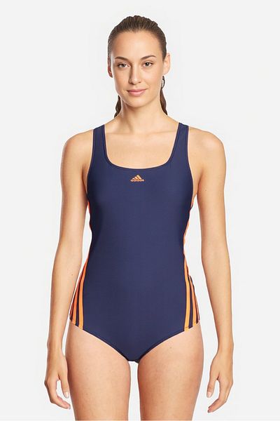 adidas Women Plus Size Sleeveless One Piece Swimwear, Dusty Navy