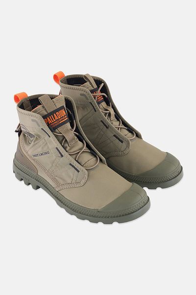 Palladium Unisex Pampa Travel Lite Lace Up Ankle Boots, Olive