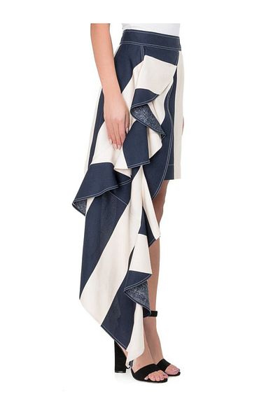 Calvin Klein Calvin Klein Striped Skirt With Side Ruching