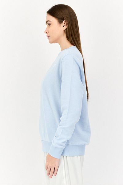Reebok Women Sportswear Fit Long Sleeves Outdoor Sweatshirt, Light Blue