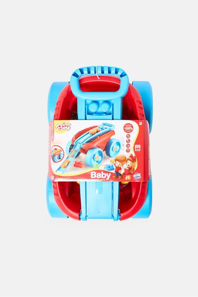 New Boy Baby Handcart With 32 Colorful Building Blocks